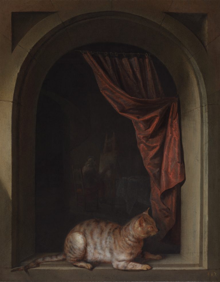 Cat Crouching on the Ledge of an Artist’s Atelier - The Leiden Collection