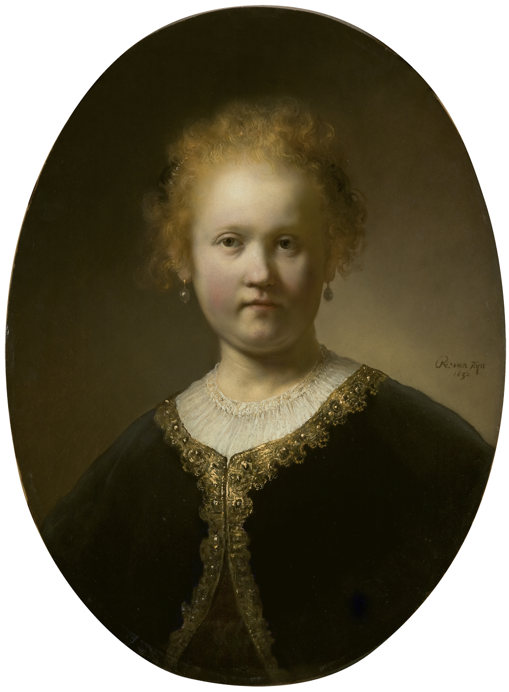 Young Girl In A Gold Trimmed Cloak The Leiden Collection