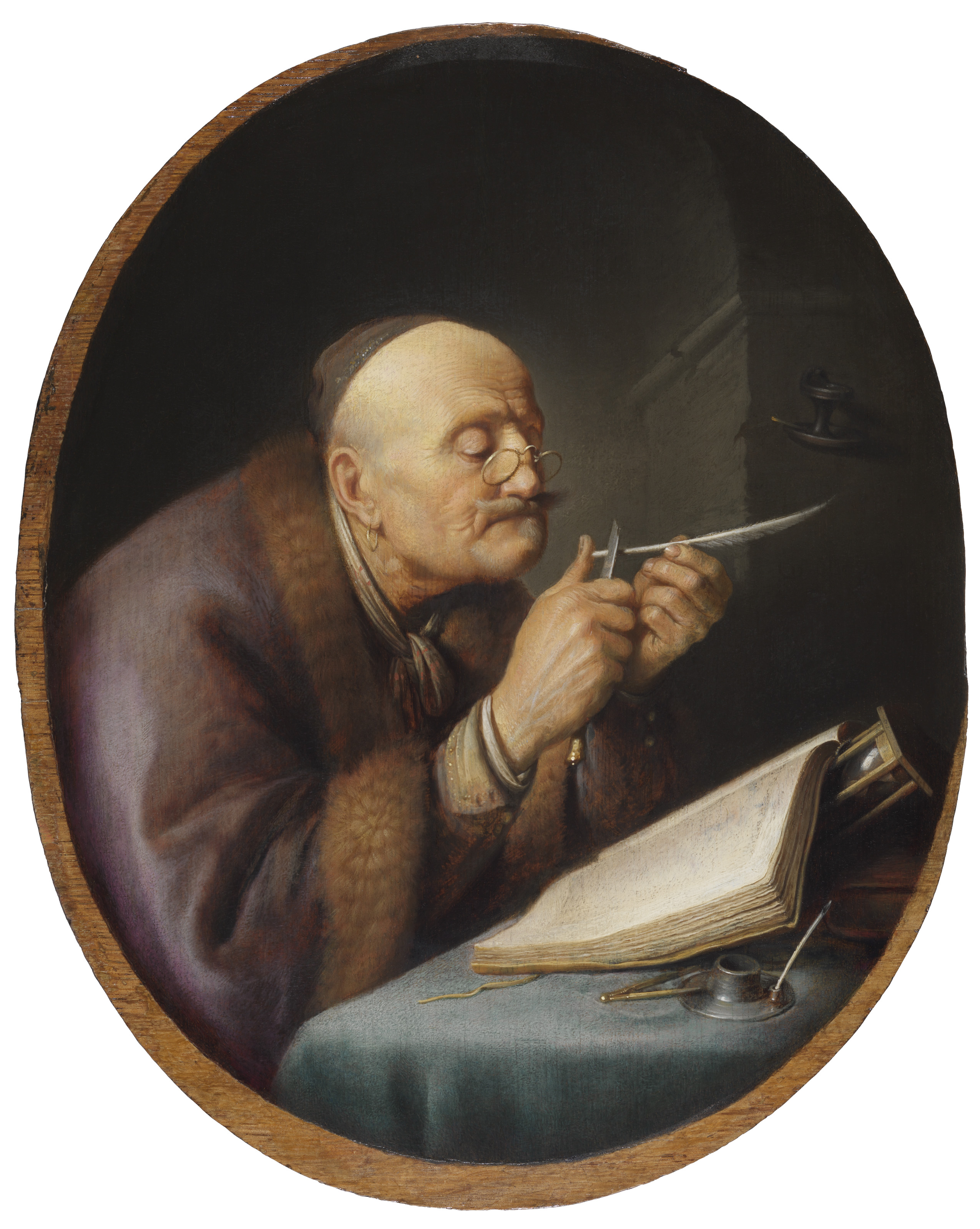 Scholar Sharpening His Quill The Leiden Collection