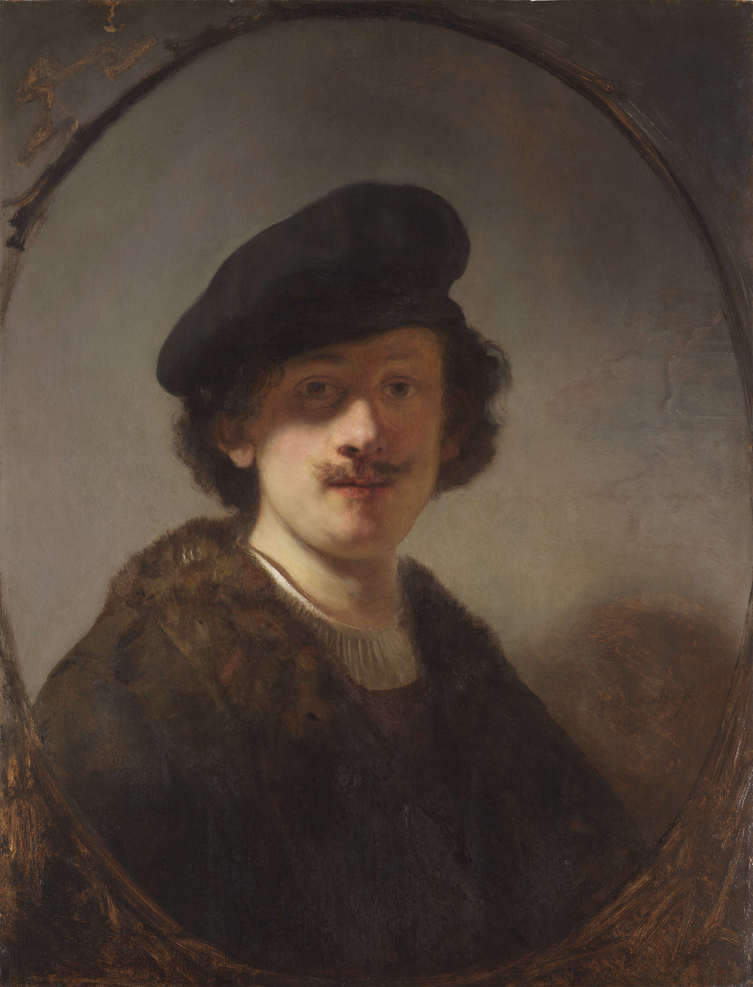 Rembrandt Self Portrait With Shaded Eyes Rembrandt Self Portrait With Shaded Eyes